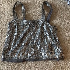 sequined sparkle tank top